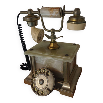 Italian green onyx rotary telephone