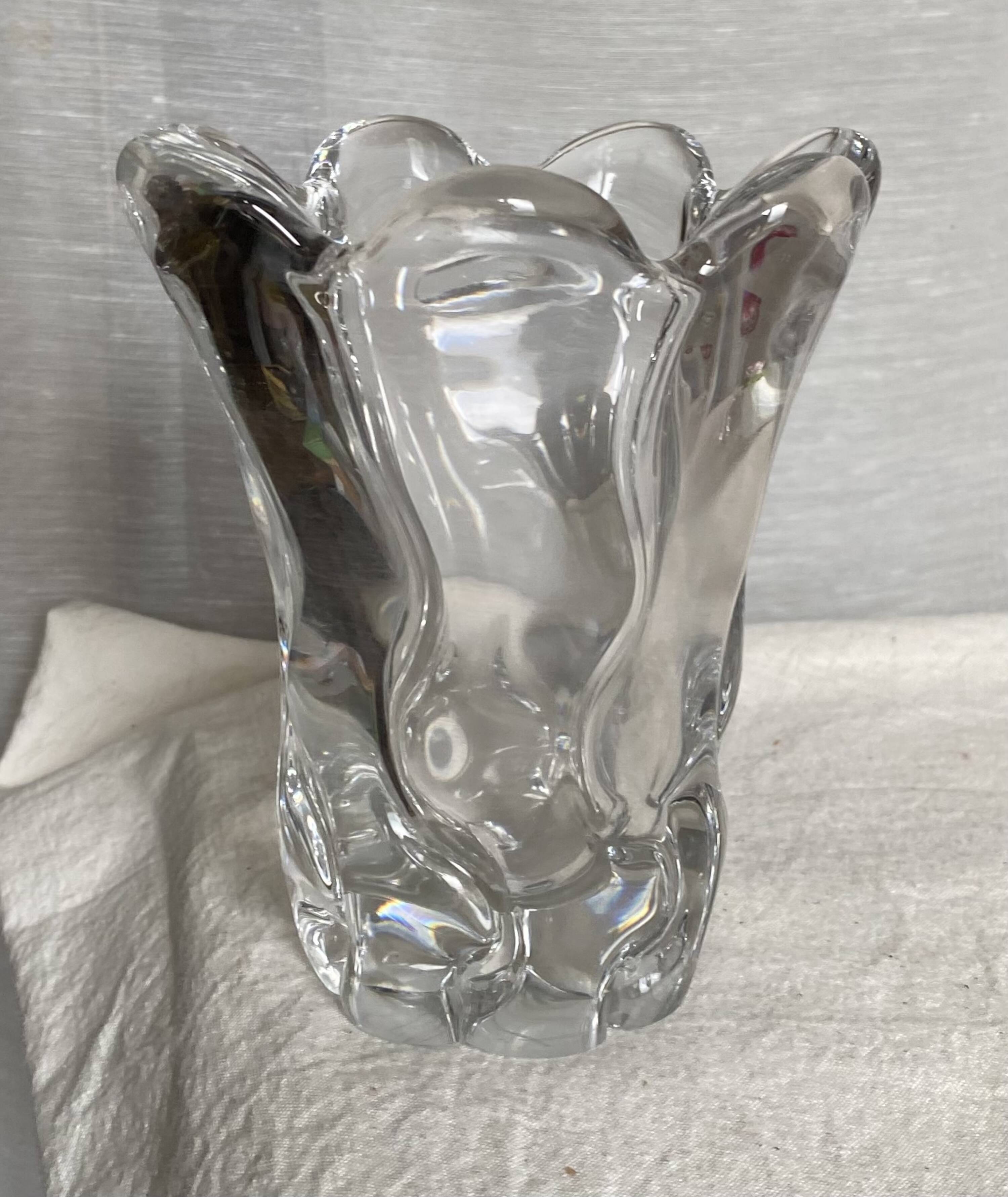Vintage DAUM crystal vase from the 1960s