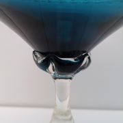 Coupe vintage sur pied en verre, italie