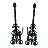 Chenet fireplace accessory ironwork landier cast iron