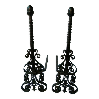 Chenet fireplace accessory ironwork landier cast iron