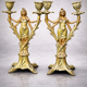 Pair of antique Art Nouveau candlesticks.
