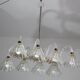 Museal 8 Light Art Decò Barovier e Toso Chandelier, Murano "Bubble" Glass,