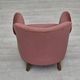 1960s, pair of Danish lounge chairs, original condition, light pink furniture velour.
