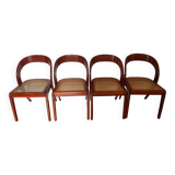 Set of 4 Baumann caned gondola chairs