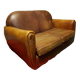 2-seater havana leather bench dimensions (in m): 1.30x0.75x0.75