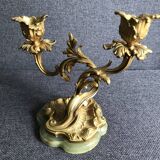 Old bronze candlestick