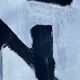 Tableau peinture abstraite noir et blanc XXe