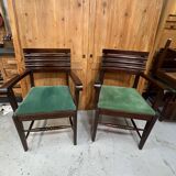 Set of 6 chairs and 2 armchairs by Gaston Poisson