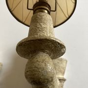 Pair of Arlus torchlight wall light in art deco plaster 1950