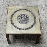 Table d'appoint Marc D'haenens Sculpture Brutaliste, Belgique 1970's
