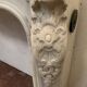 Louis XV style fireplace in white Carrara marble, 19th century