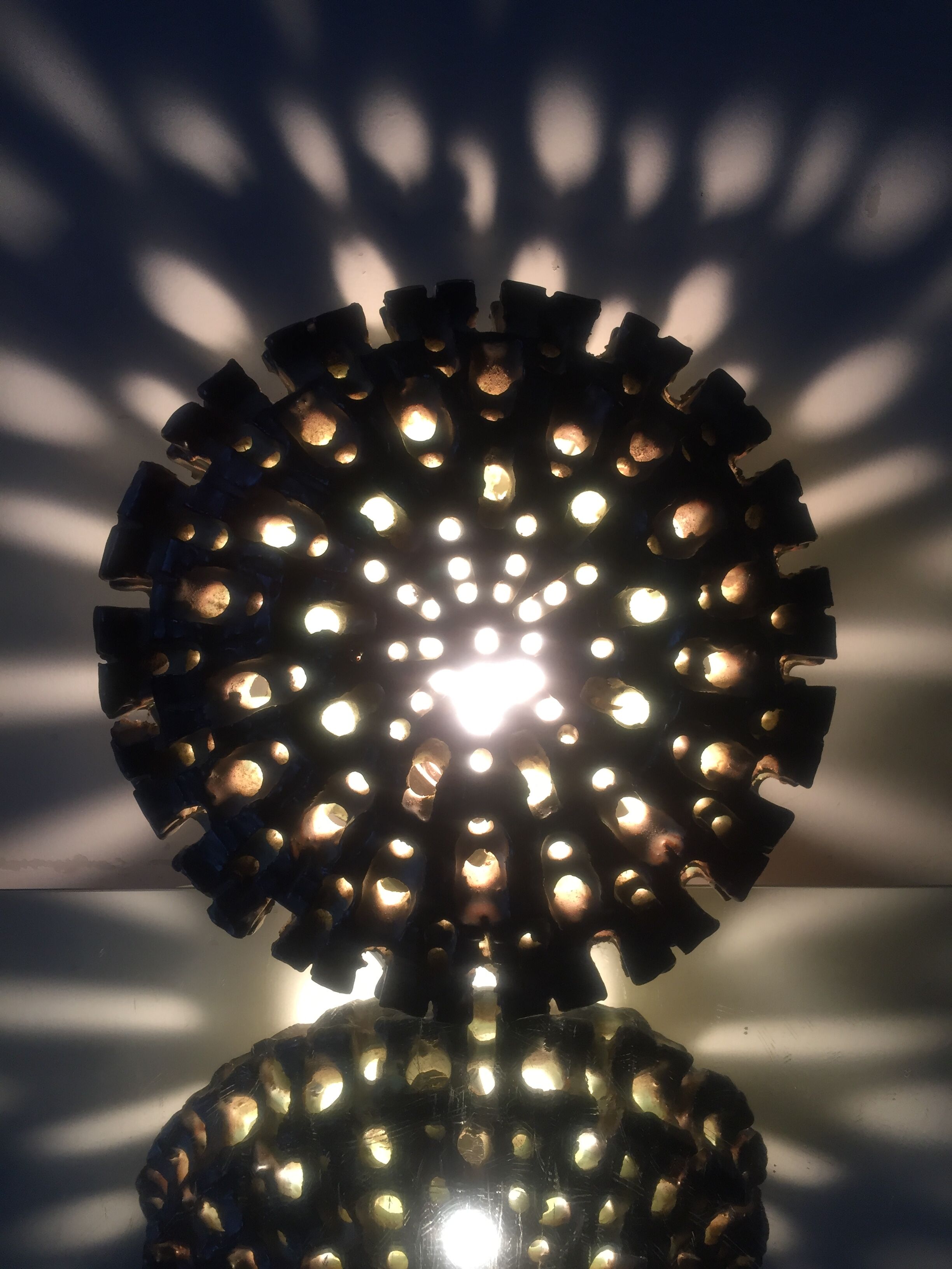 Danish ceramic wall lamp 1960