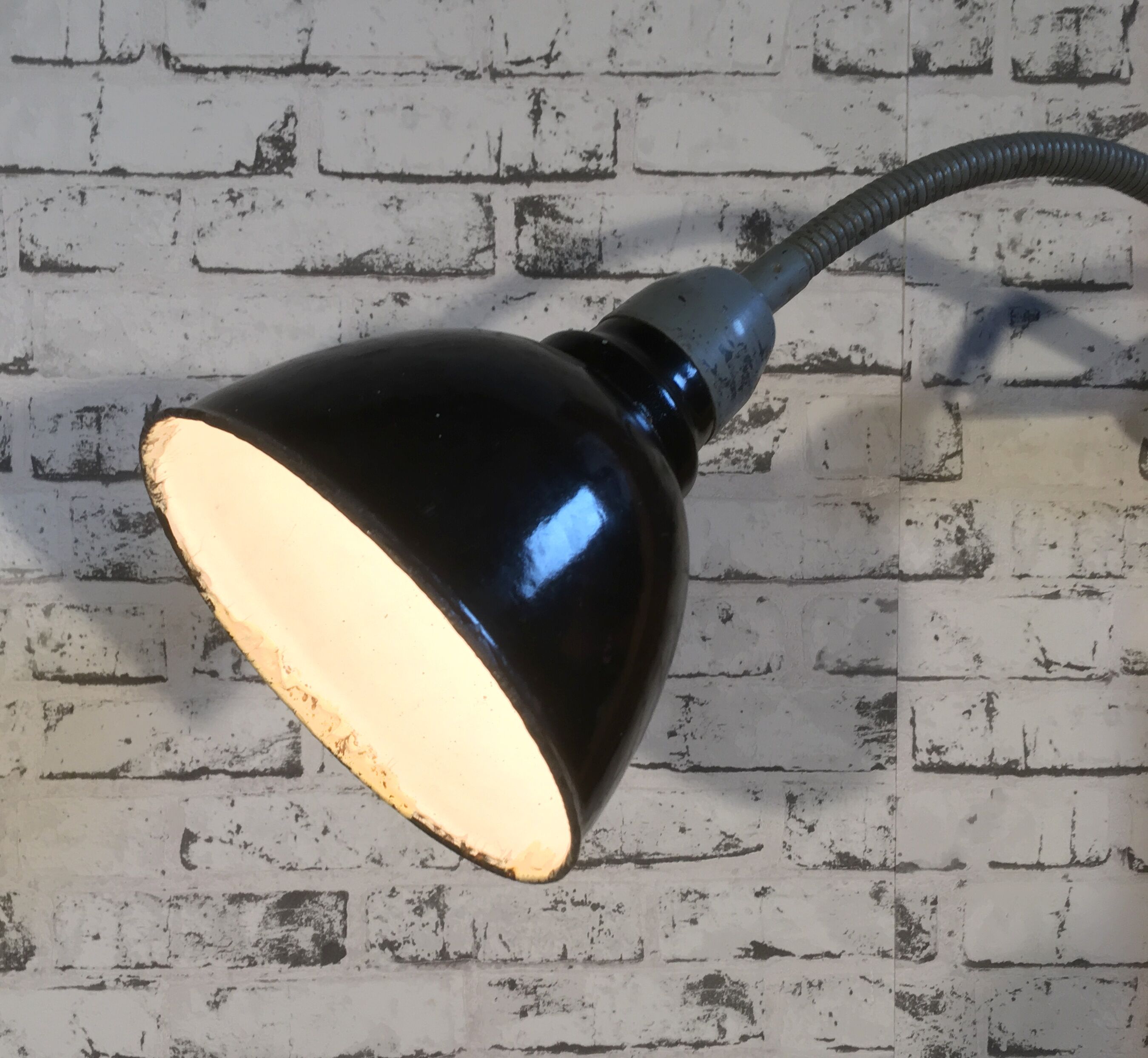 Industrial Gooseneck Wall Lamp 1960s Selency