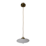 Suspension vintage en opaline blanche