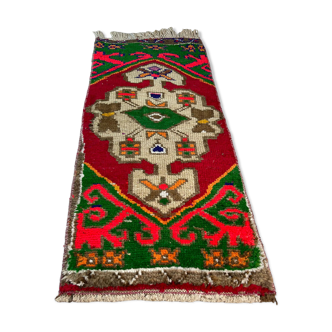 Tapis pastel turc vintage 100 x 43 cm