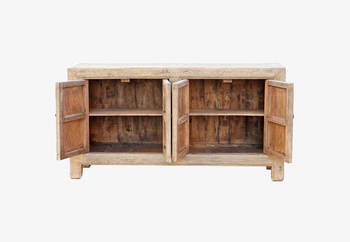 Chinese sideboard in natural elm