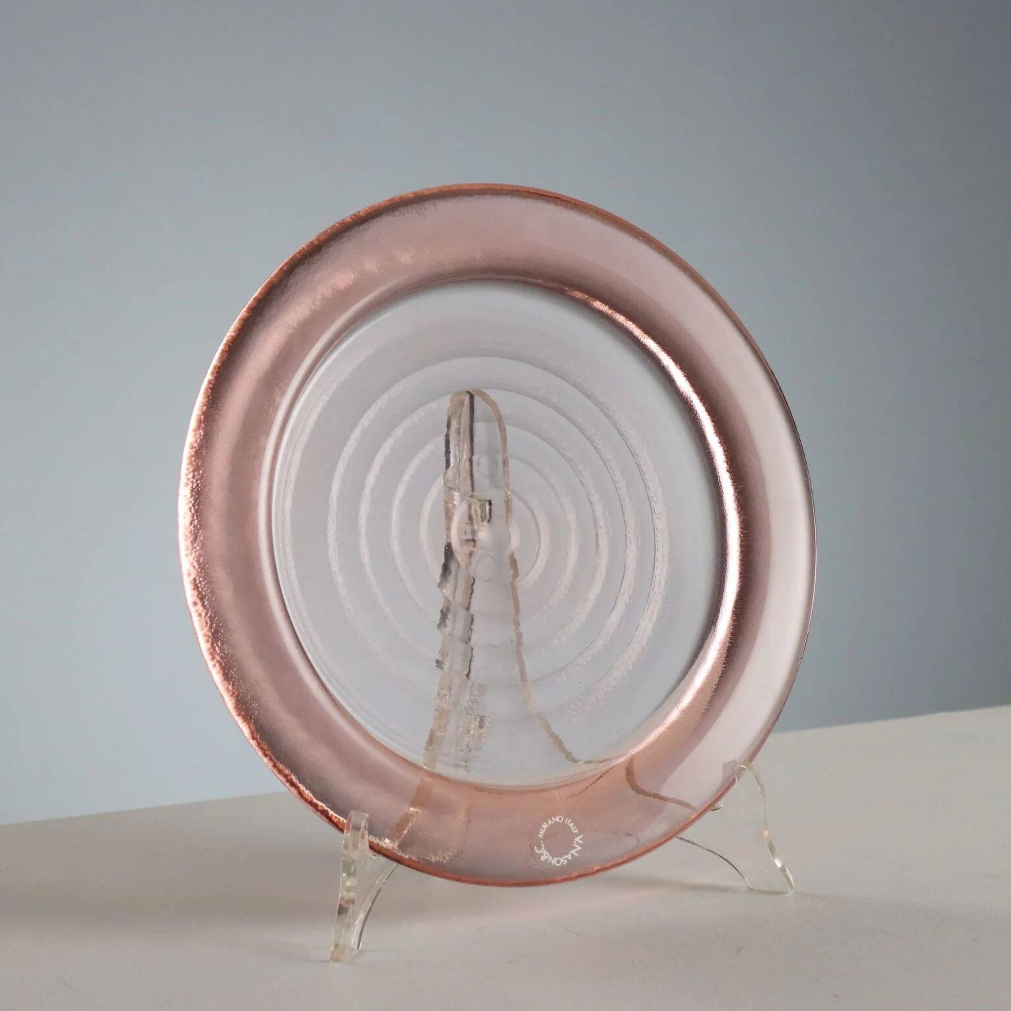 Vintage glass plate Nason & Co. Italy 1990s