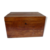 Box Archive wooden varnished wooden old chest