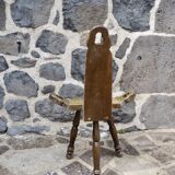 Brutalist Mountain Tripod Chair in Wood