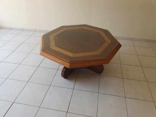 Octagonal oak coffee table