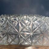 Vintage square molded glass ceiling light