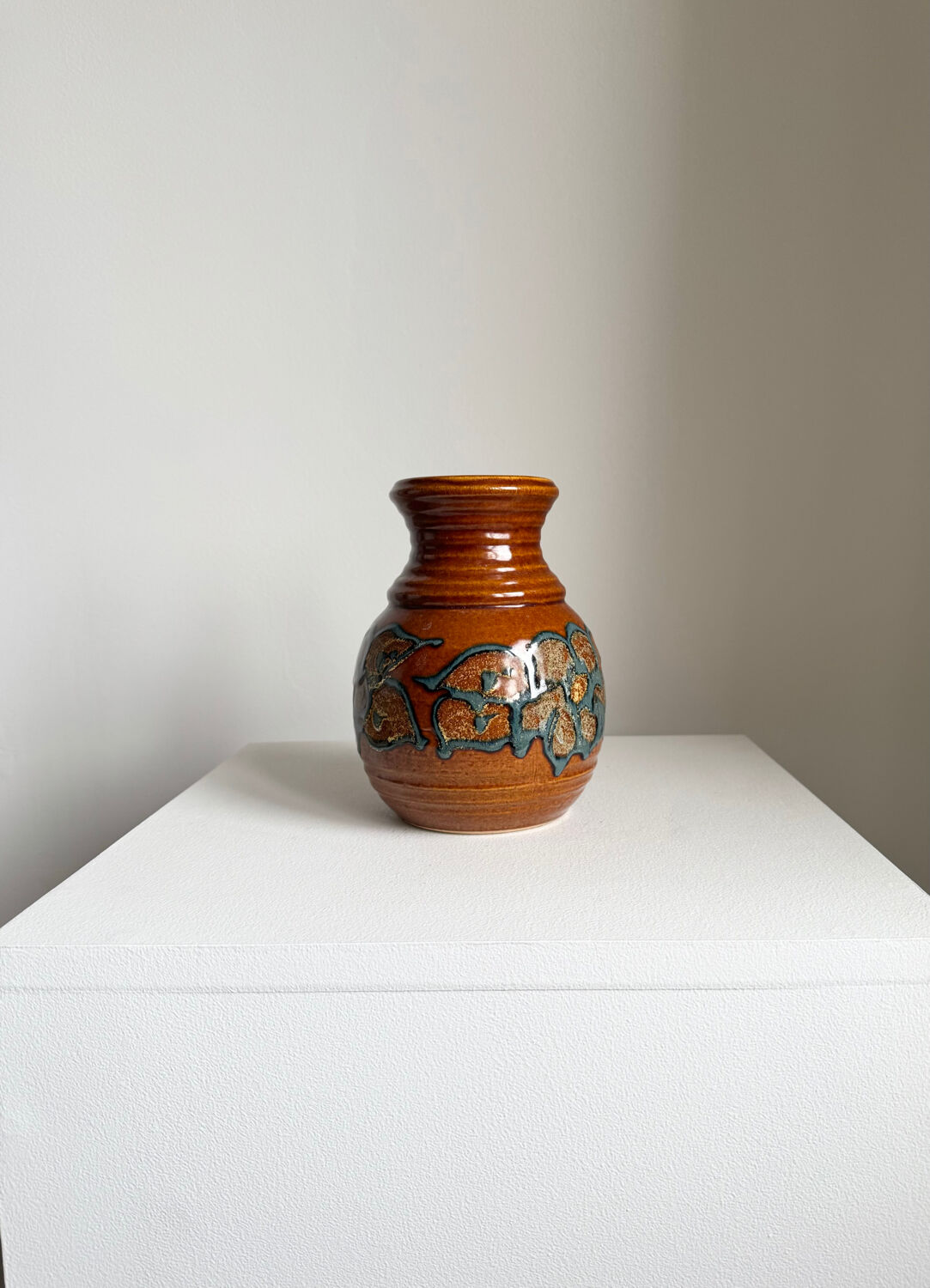 Vintage Mid Century Modern handmade Scheurich ceramic vase