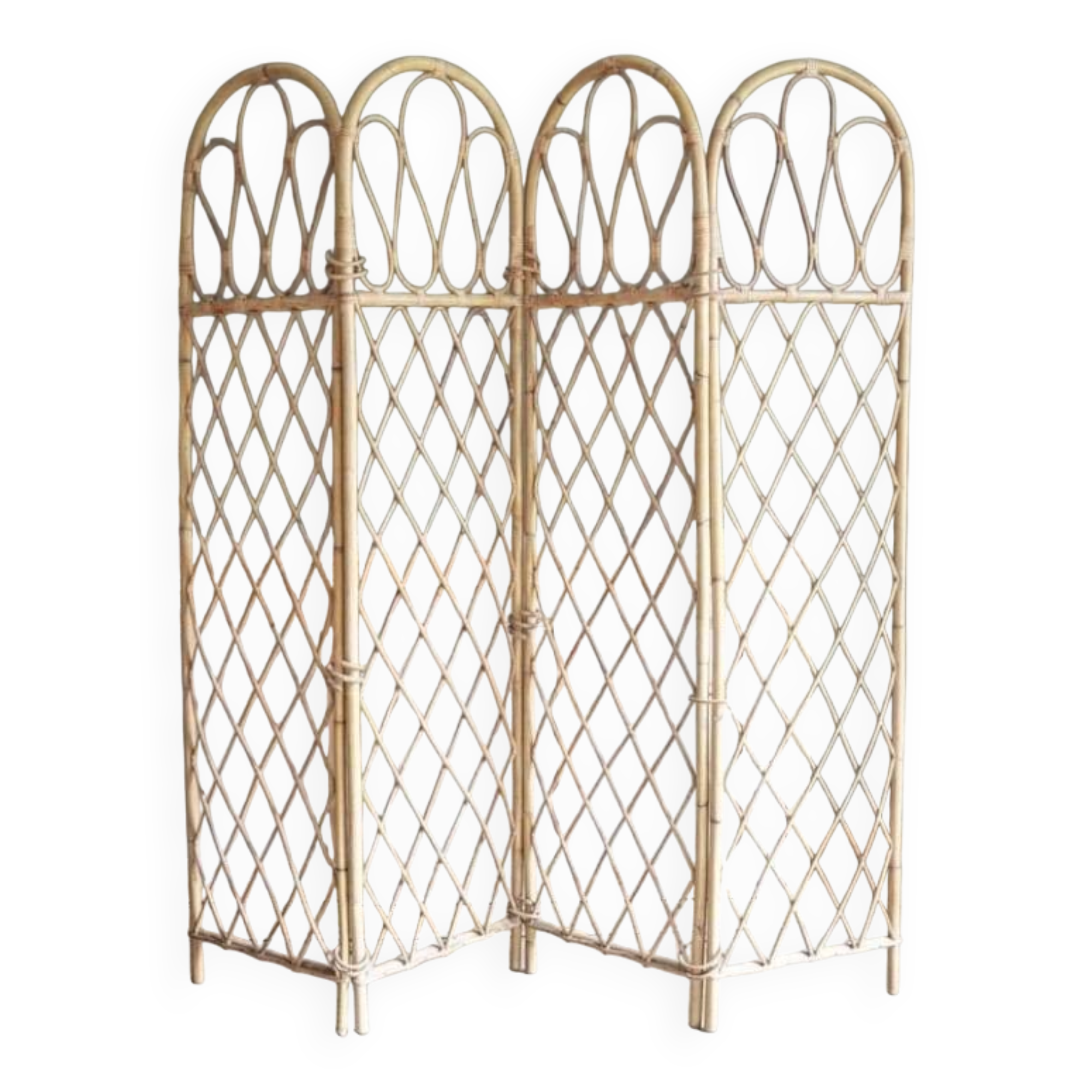 Vintage rattan screen