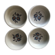 4 bowls hollow plates sandstone earthenware of Saint Amand floral decoration Sologne