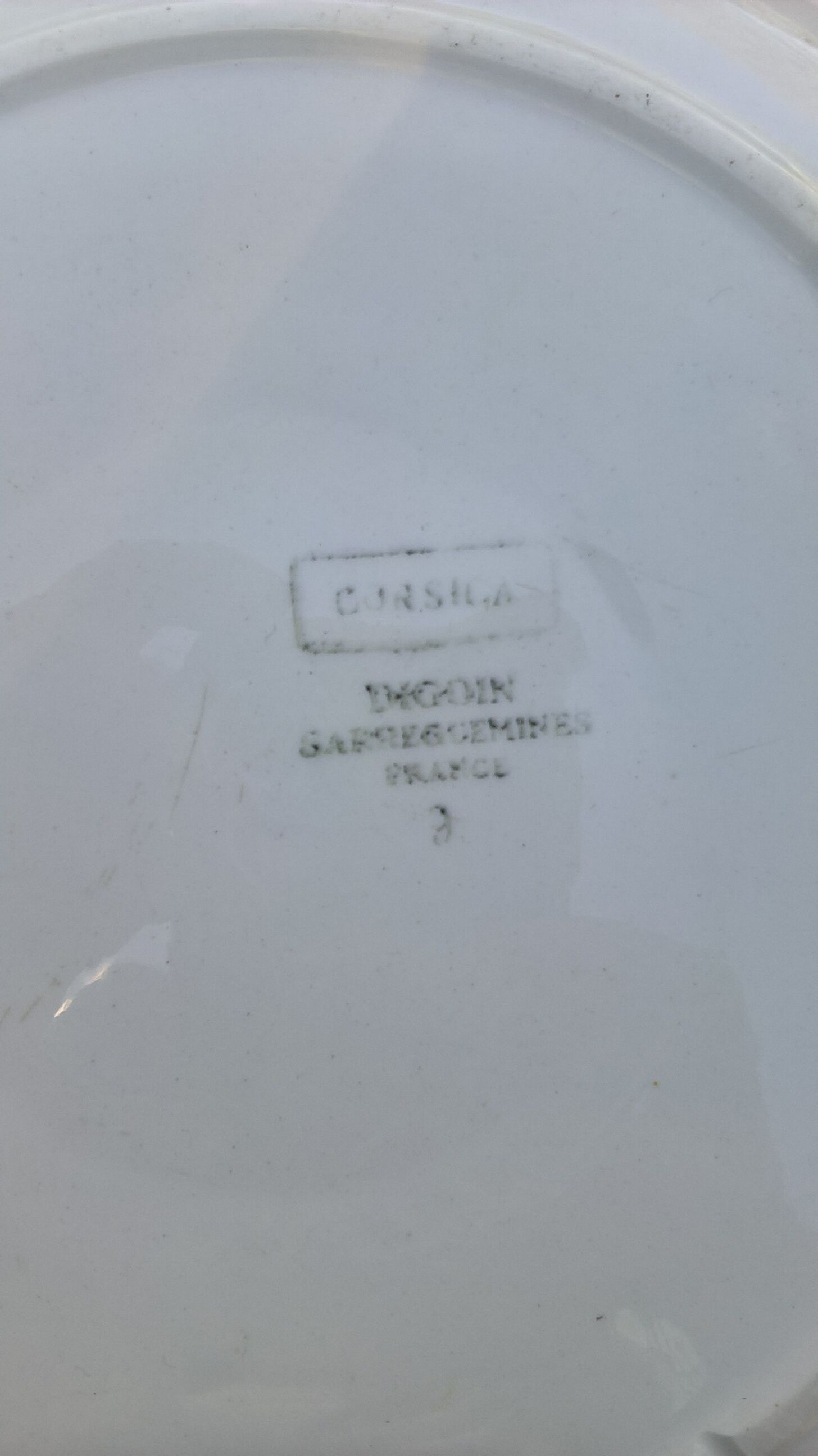 Plate Digoin Sarreguemines Corsica