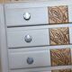 Art Deco chest of drawers with mustache feet