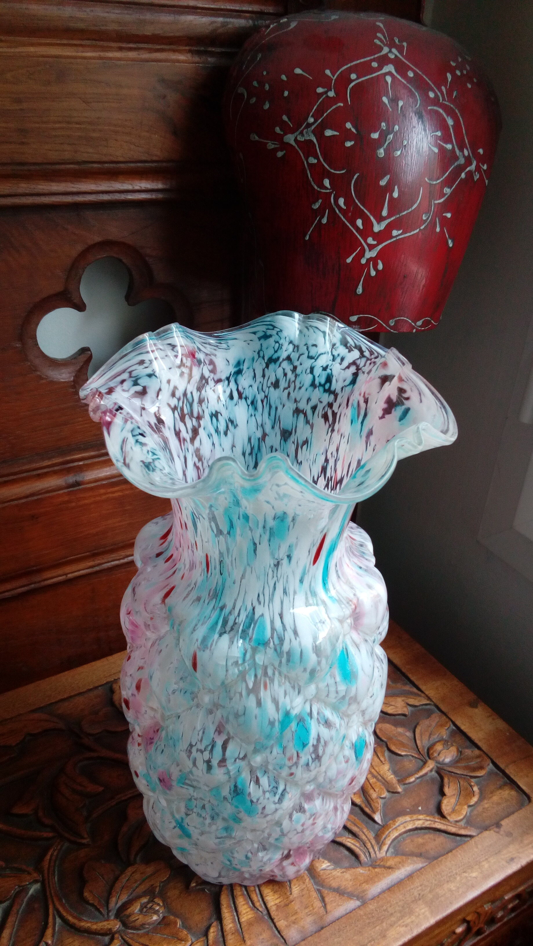 Blue Clichy glass vase