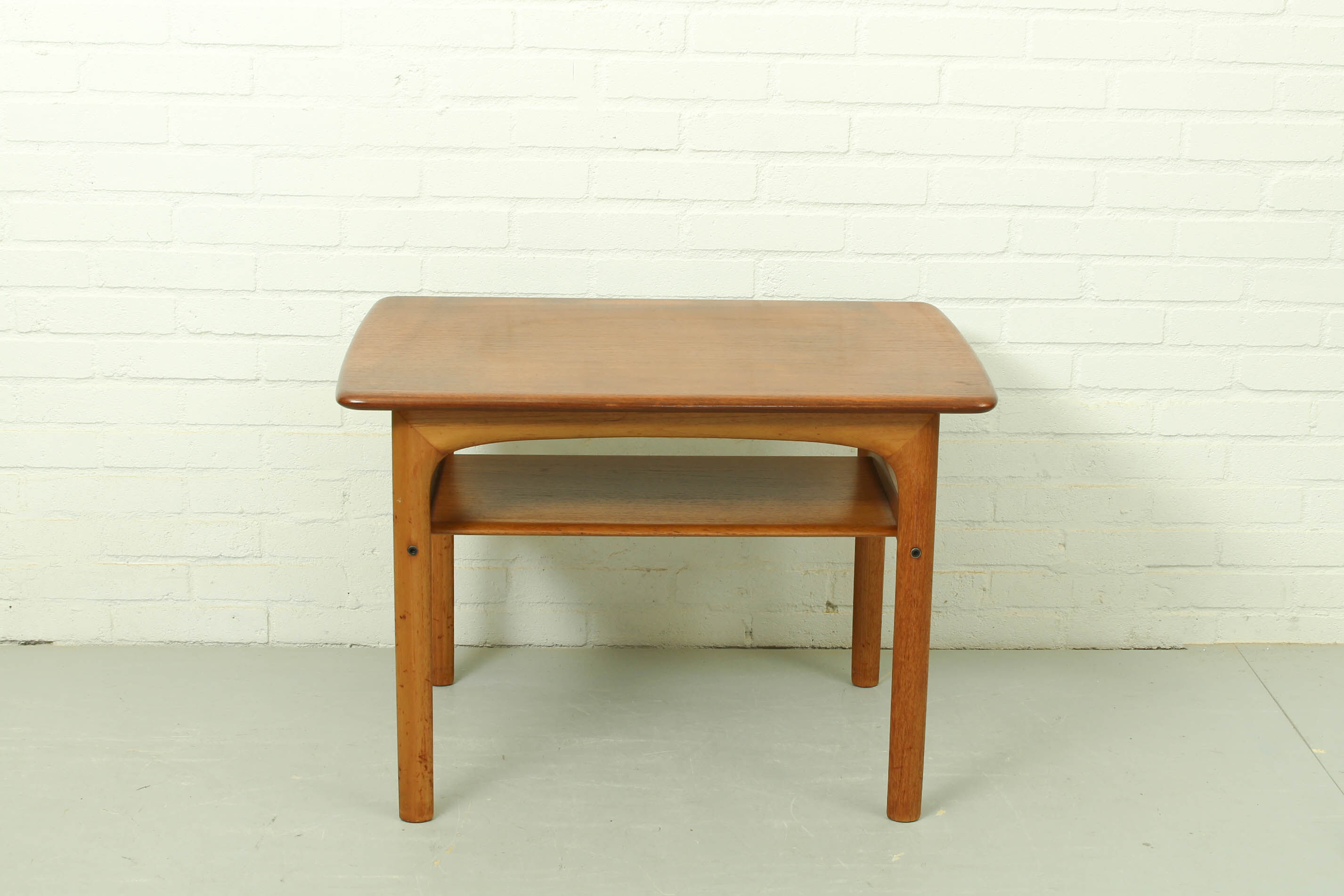 Mid Century Two-Tiered Teak Sidetable by Rasmus Solberg, Norway 1960s