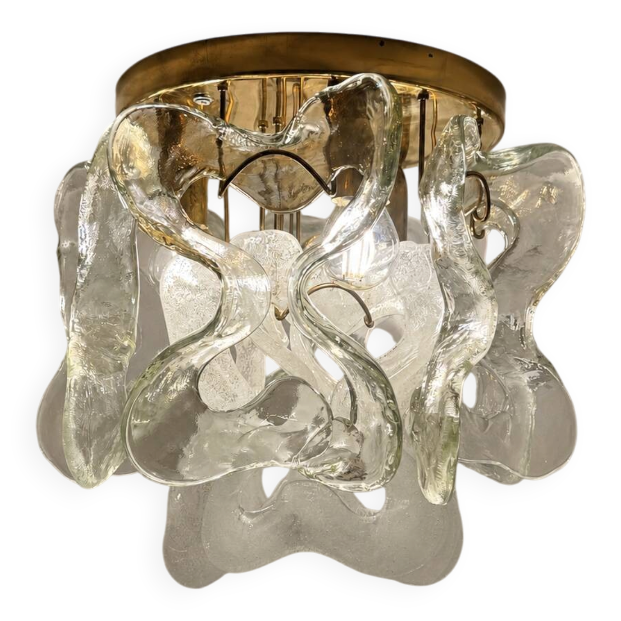 Catena ceiling light with Murano glass by Kalmar, Austria, 1960
