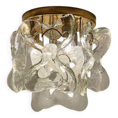 Plafonnier Catena avec verres Murano par Kalmar, Autriche, 1960