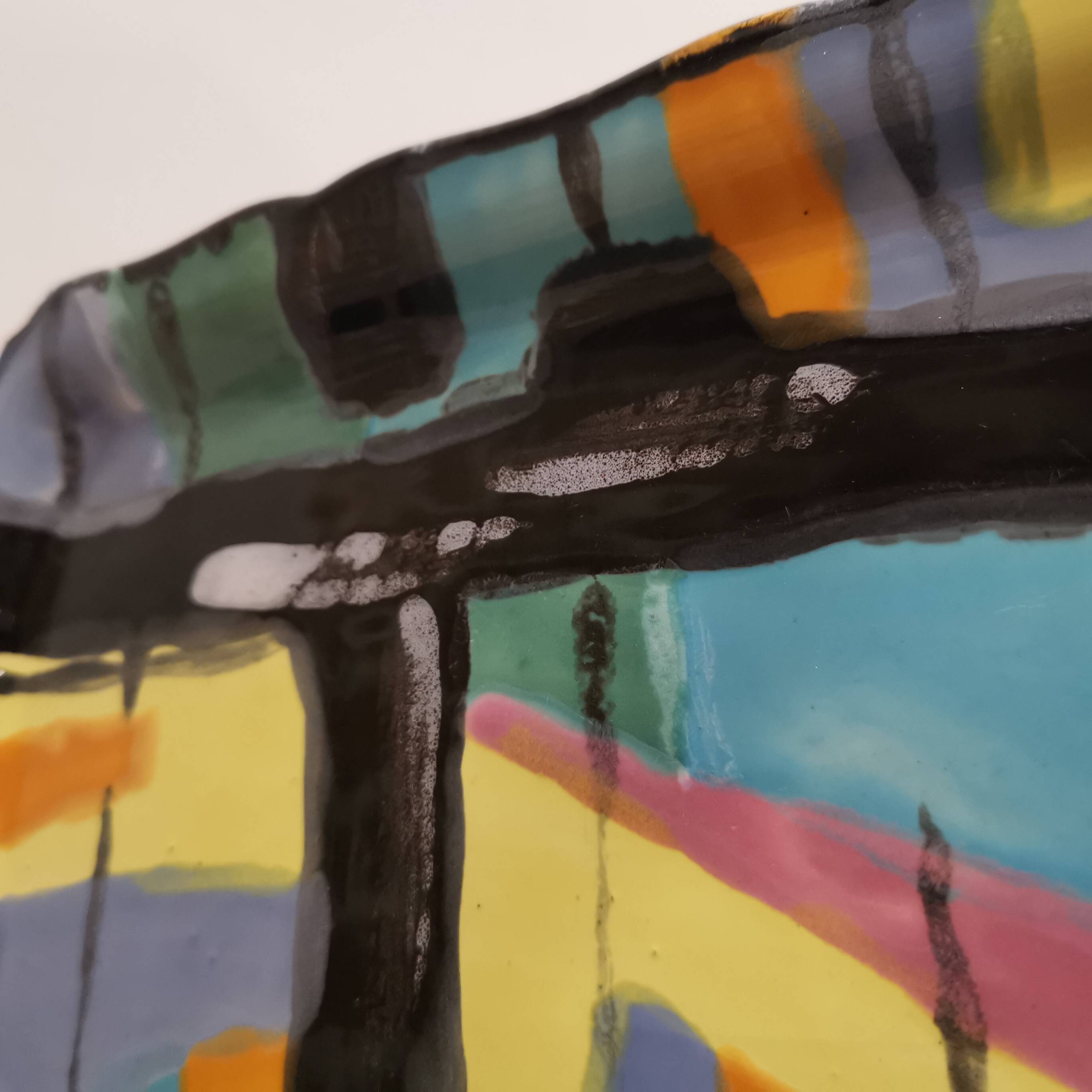 Rectangular art deco dish Longwy Pigalle 1960