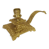 Bougeoir rat de cave en bronze