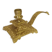 Cave rat bronze candlestick