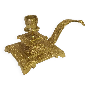 Bougeoir rat de cave en bronze