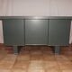 Desk strafor industrial metal covered skai green vintage 1950
