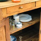 Vintage Parisian sideboard in natural oak