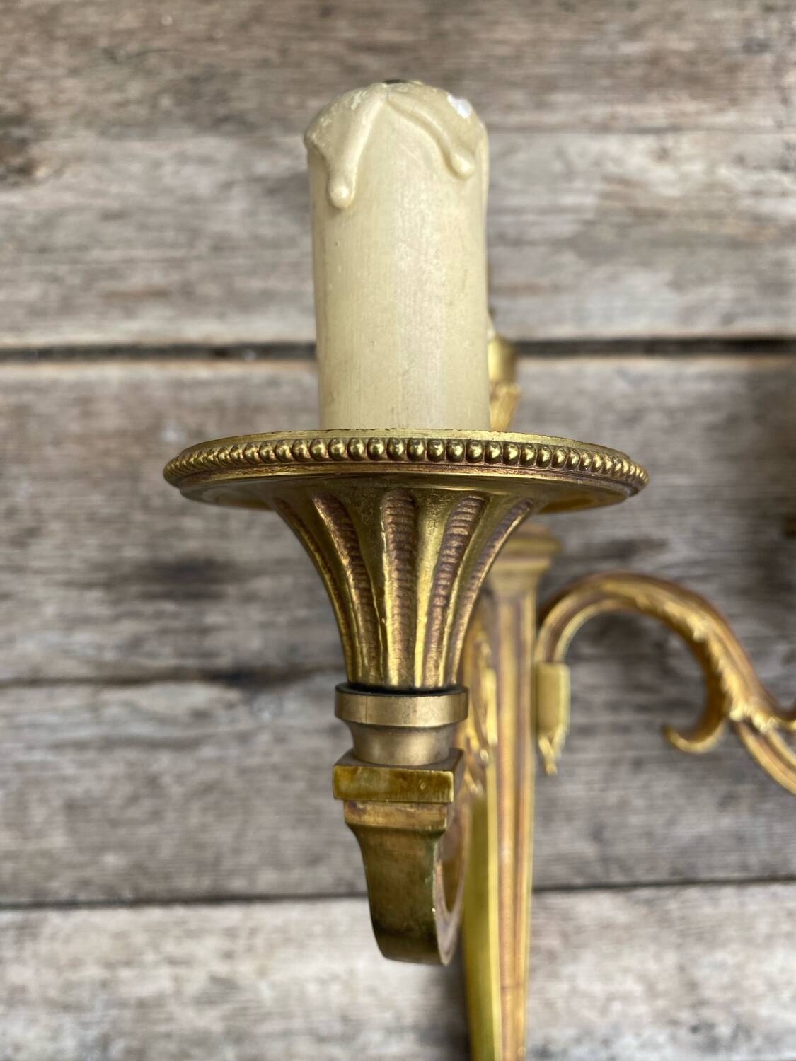 Lucien Gau bronze wall lamp