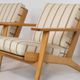 Pair of early GE-290 lounge chairs by Hans J. Wegner