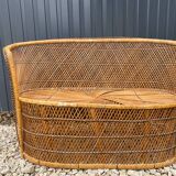 Banquette rotin