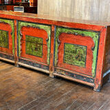 Buffet ancien chinois 3 portes + 3 tiroirs