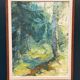 Original Mid Century Swedish Oil on Canva"Forest Brows" by Inga Öfjäll
