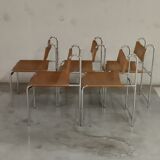 Design chair chrome & leather 1970