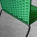 Armchair metal structure and green ropes 1960