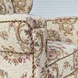 Fauteuil relax danois en tissu années 1950