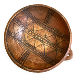 Berber dish, painted terracotta
